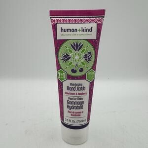 Human + Kind Moisturizing Hand Scrub Elderberry & Raspberry 75ml / 2.5 oz Sealed